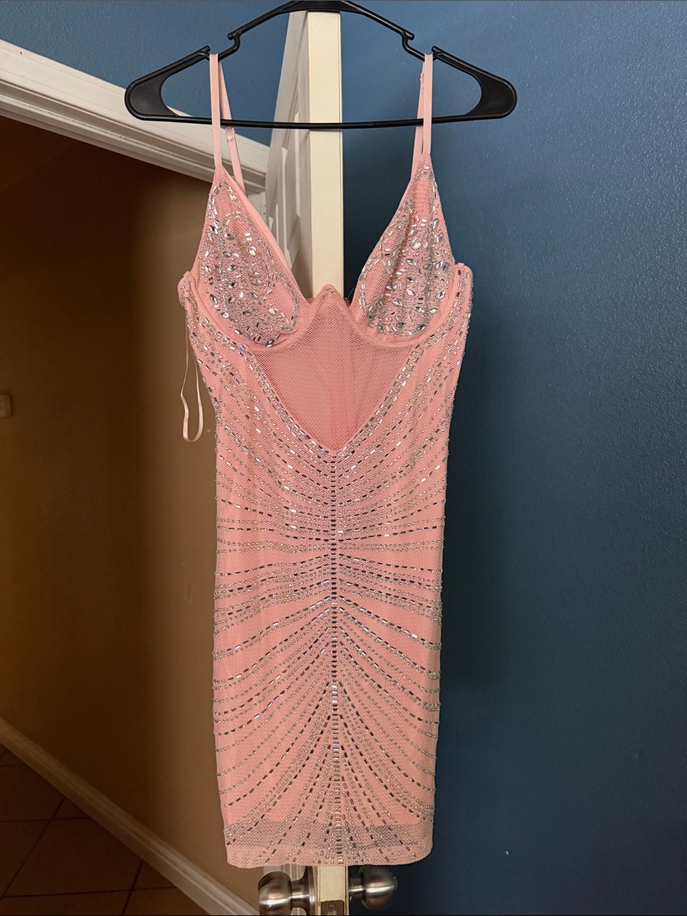 Pink rhinestone dress